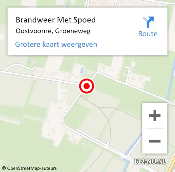 Locatie op kaart van de 112 melding: Brandweer Met Spoed Naar Oostvoorne, Groeneweg op 5 juni 2020 16:53