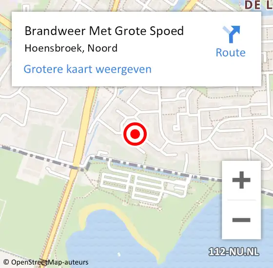 Locatie op kaart van de 112 melding: Brandweer Met Grote Spoed Naar Hoensbroek, Noord op 6 juni 2020 01:27