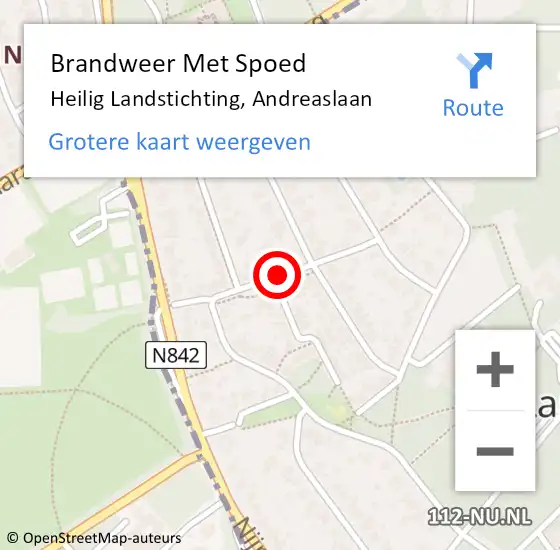 Locatie op kaart van de 112 melding: Brandweer Met Spoed Naar Heilig Landstichting, Andreaslaan op 6 juni 2020 15:54