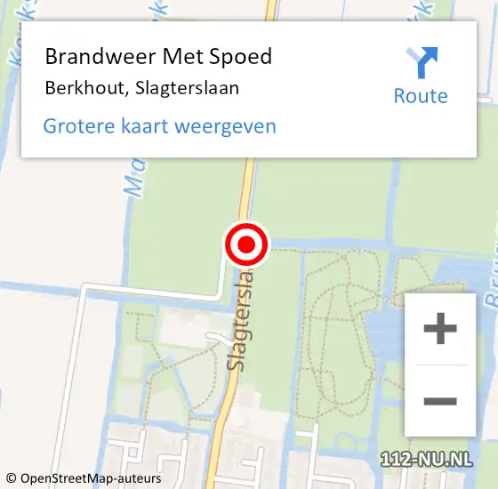 Locatie op kaart van de 112 melding: Brandweer Met Spoed Naar Berkhout, Slagterslaan op 6 juni 2020 21:12