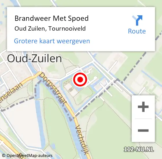 Locatie op kaart van de 112 melding: Brandweer Met Spoed Naar Oud Zuilen, Tournooiveld op 8 mei 2014 21:23