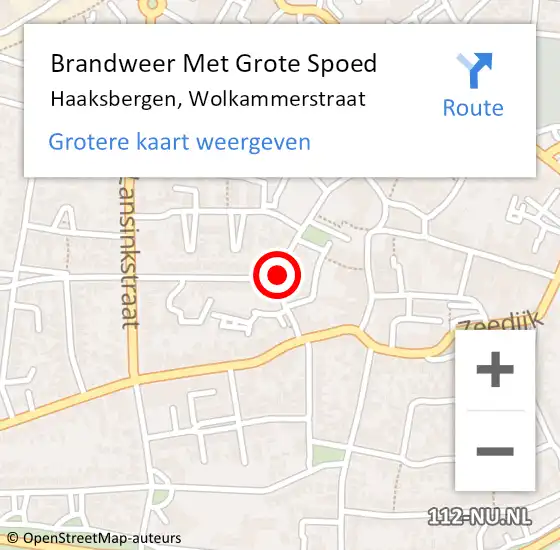 Locatie op kaart van de 112 melding: Brandweer Met Grote Spoed Naar Haaksbergen, Wolkammerstraat op 9 juni 2020 04:20