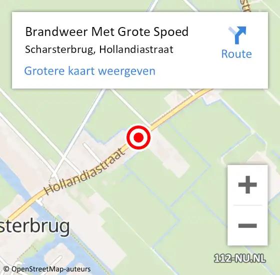 Locatie op kaart van de 112 melding: Brandweer Met Grote Spoed Naar Scharsterbrug, Hollandiastraat op 9 juni 2020 15:59
