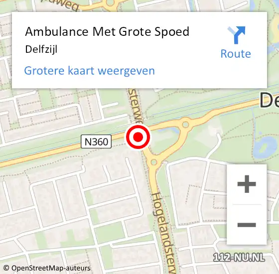 Locatie op kaart van de 112 melding: Ambulance Met Grote Spoed Naar Delfzijl op 9 juni 2020 19:03