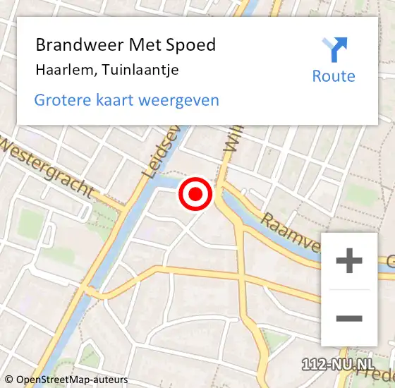 Locatie op kaart van de 112 melding: Brandweer Met Spoed Naar Haarlem, Tuinlaantje op 9 juni 2020 19:05