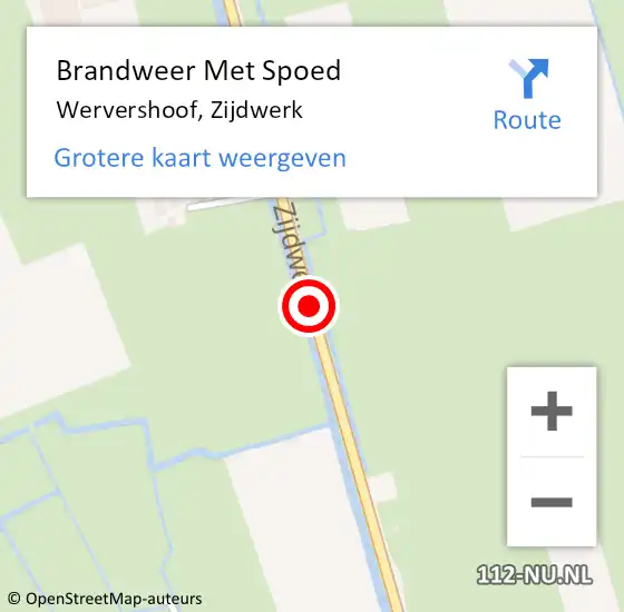 Locatie op kaart van de 112 melding: Brandweer Met Spoed Naar Wervershoof, Zijdwerk op 10 juni 2020 12:06