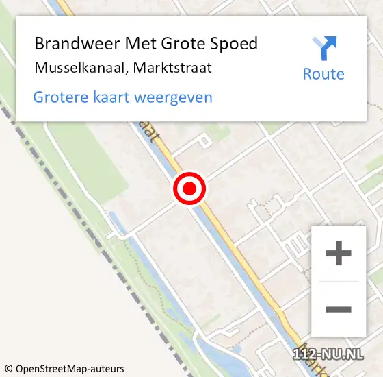 Locatie op kaart van de 112 melding: Brandweer Met Grote Spoed Naar Musselkanaal, Marktstraat op 10 juni 2020 13:24