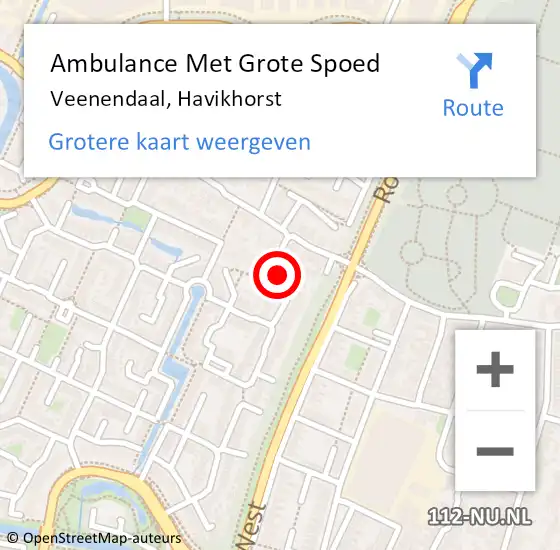 Locatie op kaart van de 112 melding: Ambulance Met Grote Spoed Naar Veenendaal, Havikhorst op 11 juni 2020 04:12