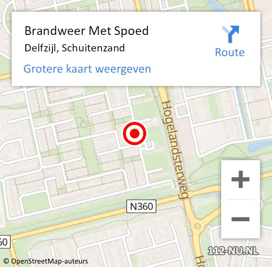 Locatie op kaart van de 112 melding: Brandweer Met Spoed Naar Delfzijl, Schuitenzand op 11 juni 2020 22:19