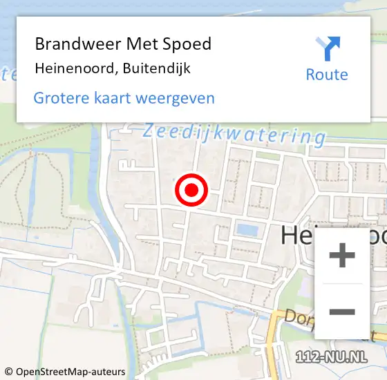 Locatie op kaart van de 112 melding: Brandweer Met Spoed Naar Heinenoord, Buitendijk op 12 juni 2020 11:03