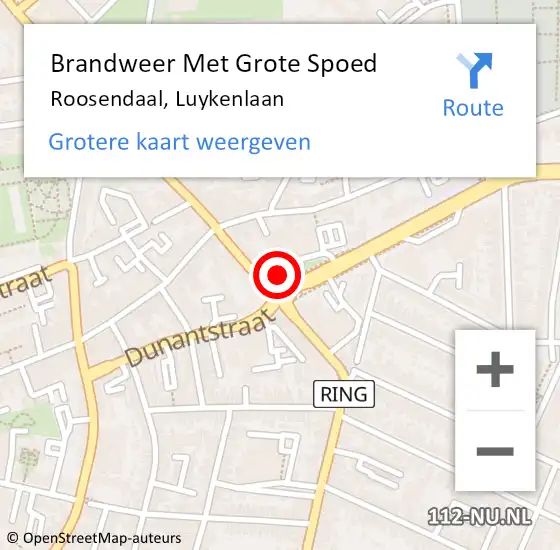 Locatie op kaart van de 112 melding: Brandweer Met Grote Spoed Naar Roosendaal, Ludwighove op 12 juni 2020 17:58