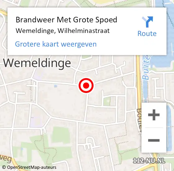 Locatie op kaart van de 112 melding: Brandweer Met Grote Spoed Naar Wemeldinge, Wilhelminastraat op 12 juni 2020 19:40