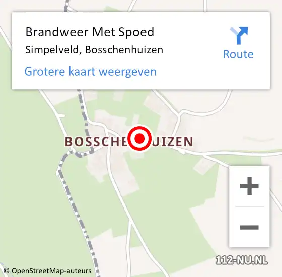 Locatie op kaart van de 112 melding: Brandweer Met Spoed Naar Simpelveld, Bosschenhuizen op 12 juni 2020 23:51