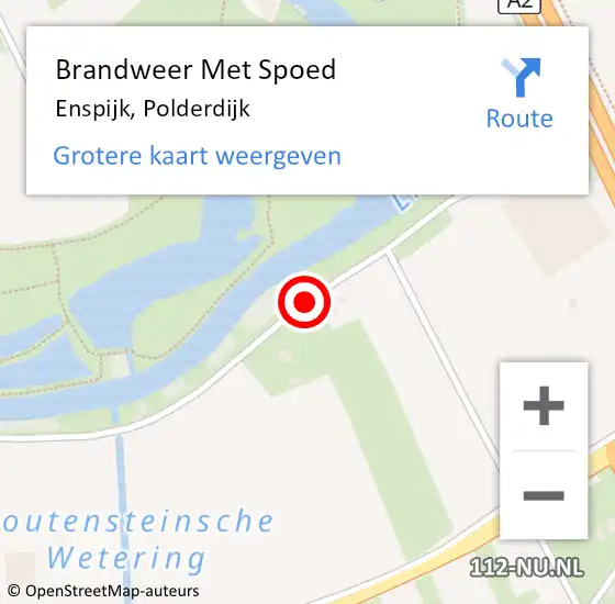 Locatie op kaart van de 112 melding: Brandweer Met Spoed Naar Enspijk, Polderdijk op 13 juni 2020 09:16