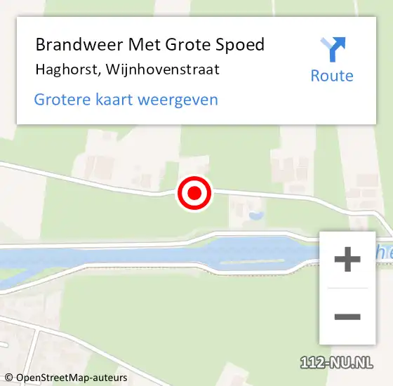 Locatie op kaart van de 112 melding: Brandweer Met Grote Spoed Naar Haghorst, Wijnhovenstraat op 13 juni 2020 14:57