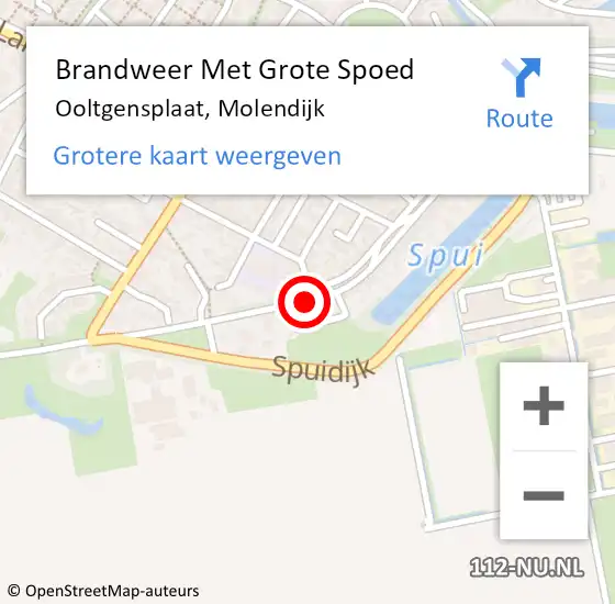 Locatie op kaart van de 112 melding: Brandweer Met Grote Spoed Naar Ooltgensplaat, Molendijk op 13 juni 2020 21:04