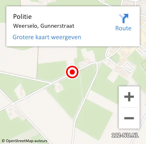 Locatie op kaart van de 112 melding: Politie Weerselo, Gunnerstraat op 14 juni 2020 01:48