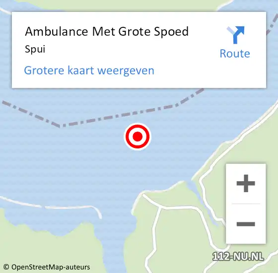 Locatie op kaart van de 112 melding: Ambulance Met Grote Spoed Naar Spui op 14 juni 2020 02:14