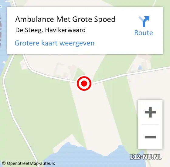 Locatie op kaart van de 112 melding: Ambulance Met Grote Spoed Naar De Steeg, Havikerwaard op 14 juni 2020 12:25