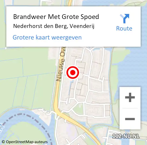 Locatie op kaart van de 112 melding: Brandweer Met Grote Spoed Naar Nederhorst den Berg, Veenderij op 14 juni 2020 12:57