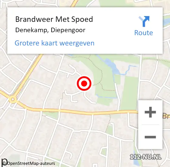 Locatie op kaart van de 112 melding: Brandweer Met Spoed Naar Denekamp, Diepengoor op 14 juni 2020 18:37