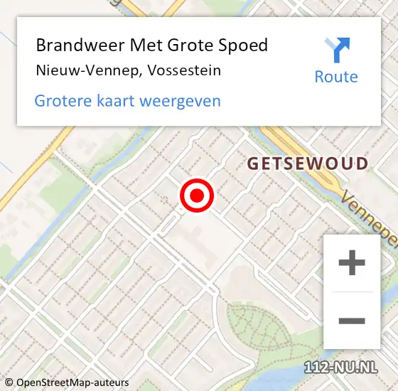 Locatie op kaart van de 112 melding: Brandweer Met Grote Spoed Naar Nieuw-Vennep, Vossestein op 14 juni 2020 22:08