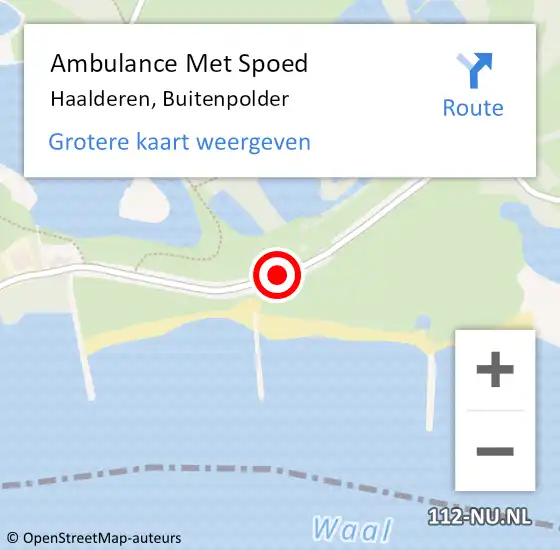 Locatie op kaart van de 112 melding: Ambulance Met Spoed Naar Haalderen, Buitenpolder op 15 juni 2020 16:00