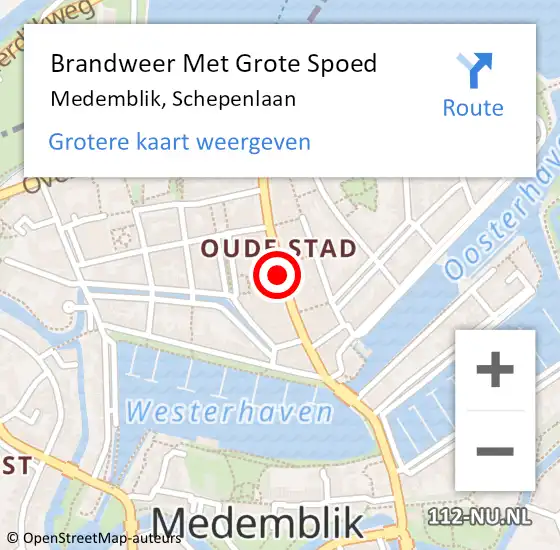 Locatie op kaart van de 112 melding: Brandweer Met Grote Spoed Naar Medemblik, Schepenlaan op 16 juni 2020 09:16