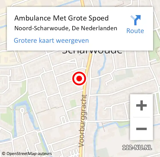 Locatie op kaart van de 112 melding: Ambulance Met Grote Spoed Naar Noord-Scharwoude, De Nederlanden op 16 juni 2020 11:30