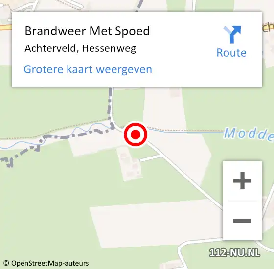 Locatie op kaart van de 112 melding: Brandweer Met Spoed Naar Achterveld, Hessenweg op 16 juni 2020 16:31