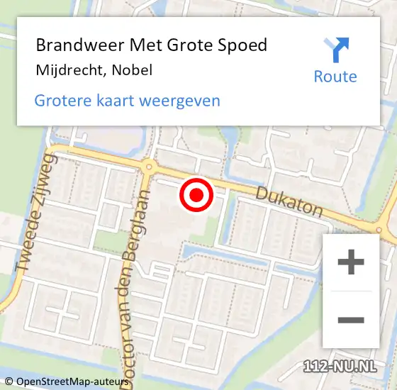 Locatie op kaart van de 112 melding: Brandweer Met Grote Spoed Naar Mijdrecht, Nobel op 17 juni 2020 01:05