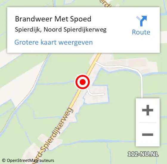 Locatie op kaart van de 112 melding: Brandweer Met Spoed Naar Spierdijk, Noord Spierdijkerweg op 17 juni 2020 09:49