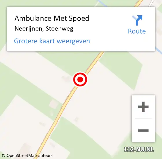 Locatie op kaart van de 112 melding: Ambulance Met Spoed Naar Neerijnen, Steenweg op 17 juni 2020 16:20