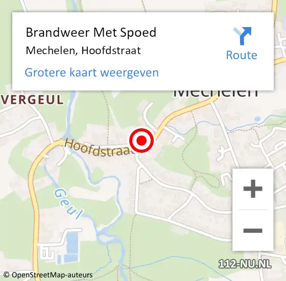 Locatie op kaart van de 112 melding: Brandweer Met Spoed Naar Mechelen, Hoofdstraat op 17 juni 2020 18:37