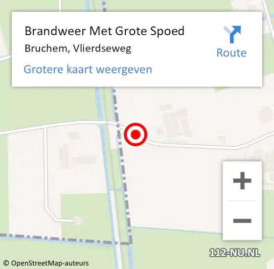 Locatie op kaart van de 112 melding: Brandweer Met Grote Spoed Naar Bruchem, Vlierdseweg op 17 juni 2020 19:00