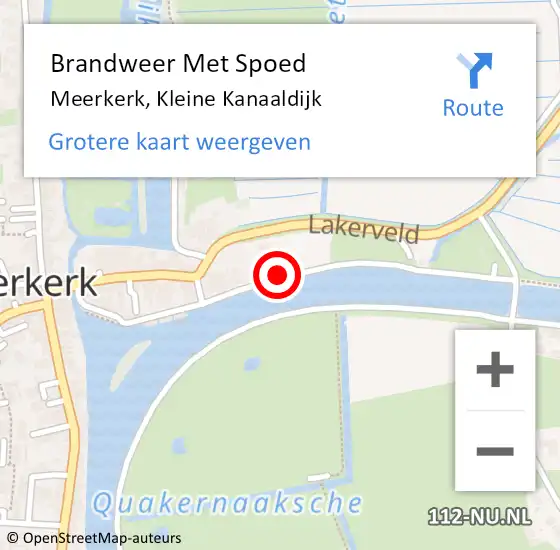 Locatie op kaart van de 112 melding: Brandweer Met Spoed Naar Meerkerk, Kleine Kanaaldijk op 17 juni 2020 21:23