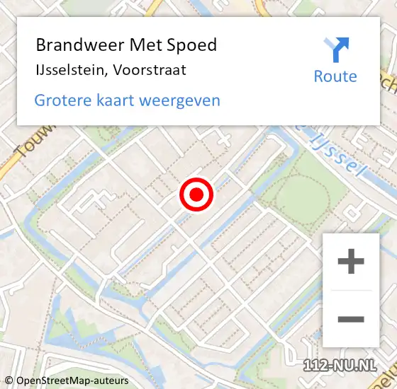 Locatie op kaart van de 112 melding: Brandweer Met Spoed Naar IJsselstein, Voorstraat op 17 juni 2020 21:41