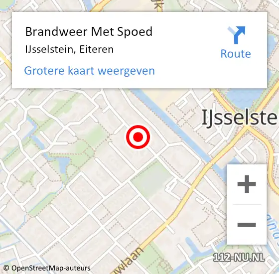 Locatie op kaart van de 112 melding: Brandweer Met Spoed Naar IJsselstein, Eiteren op 17 juni 2020 21:44