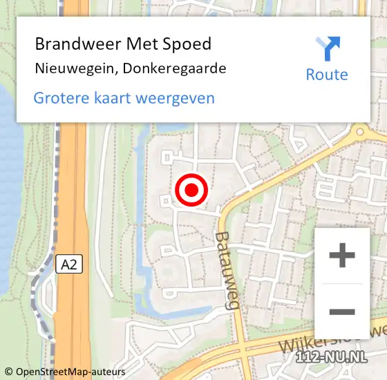 Locatie op kaart van de 112 melding: Brandweer Met Spoed Naar Nieuwegein, Donkeregaarde op 17 juni 2020 22:11