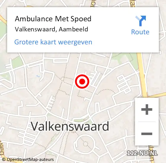 Locatie op kaart van de 112 melding: Ambulance Met Spoed Naar Valkenswaard, Aambeeld op 18 juni 2020 15:58