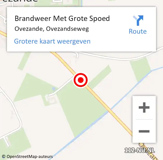 Locatie op kaart van de 112 melding: Brandweer Met Grote Spoed Naar Ovezande, Ovezandseweg op 19 juni 2020 14:11