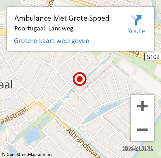 Locatie op kaart van de 112 melding: Ambulance Met Grote Spoed Naar Poortugaal, Landweg op 20 juni 2020 14:41