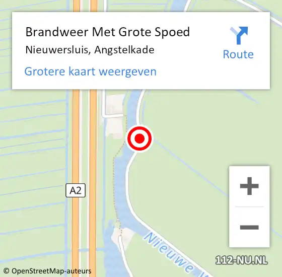 Locatie op kaart van de 112 melding: Brandweer Met Grote Spoed Naar Nieuwersluis, Angstelkade op 20 juni 2020 17:26