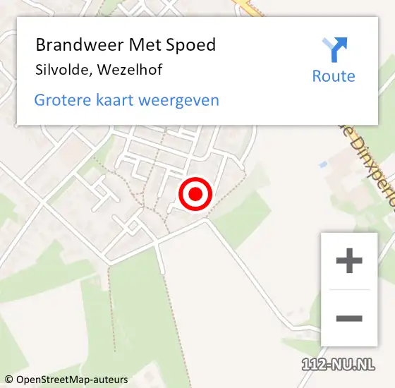 Locatie op kaart van de 112 melding: Brandweer Met Spoed Naar Silvolde, Wezelhof op 20 juni 2020 21:59