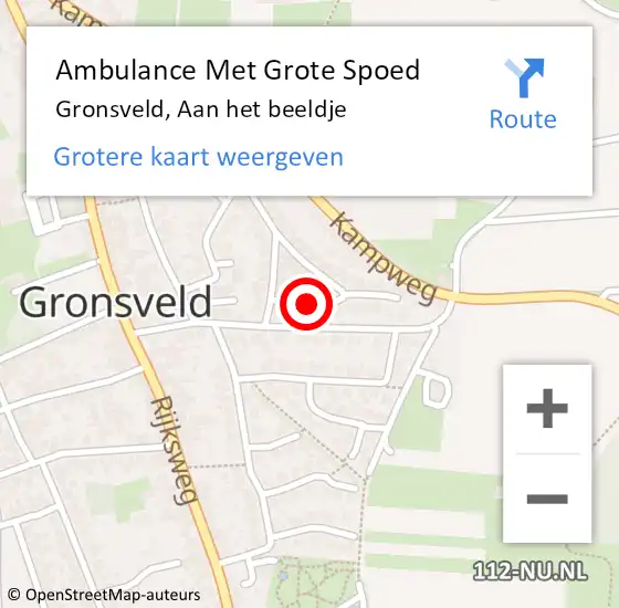 Locatie op kaart van de 112 melding: Ambulance Met Grote Spoed Naar Gronsveld, Aan het beeldje op 10 mei 2014 07:06