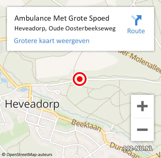 Locatie op kaart van de 112 melding: Ambulance Met Grote Spoed Naar Heveadorp, Oude Oosterbeekseweg op 21 juni 2020 13:02