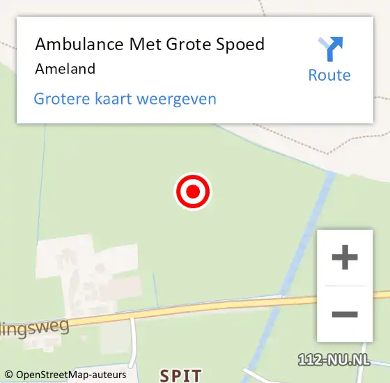 Locatie op kaart van de 112 melding: Ambulance Met Grote Spoed Naar Ameland op 21 juni 2020 16:14