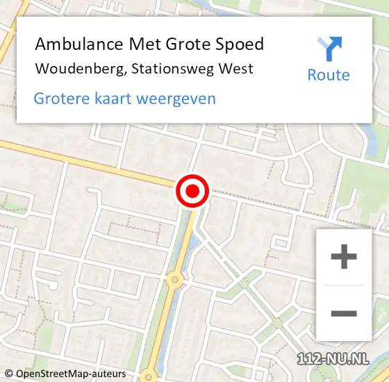 Locatie op kaart van de 112 melding: Ambulance Met Grote Spoed Naar Woudenberg, Stationsweg West op 22 juni 2020 07:30