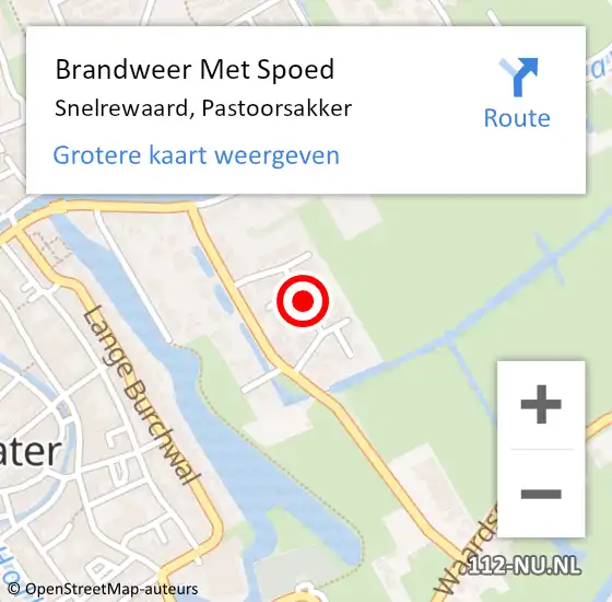 Locatie op kaart van de 112 melding: Brandweer Met Spoed Naar Snelrewaard, Pastoorsakker op 22 juni 2020 08:23