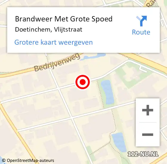 Locatie op kaart van de 112 melding: Brandweer Met Grote Spoed Naar Doetinchem, Vlijtstraat op 22 juni 2020 14:54